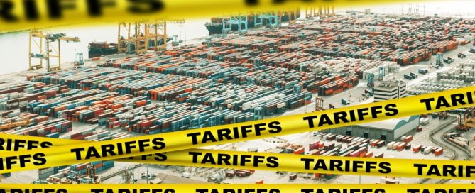 Economic Tariffs Concept. America Tariffs on the EU