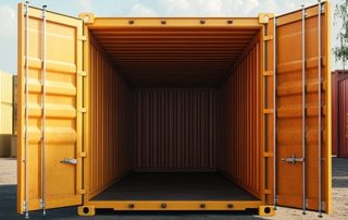 empty logistics shipping container