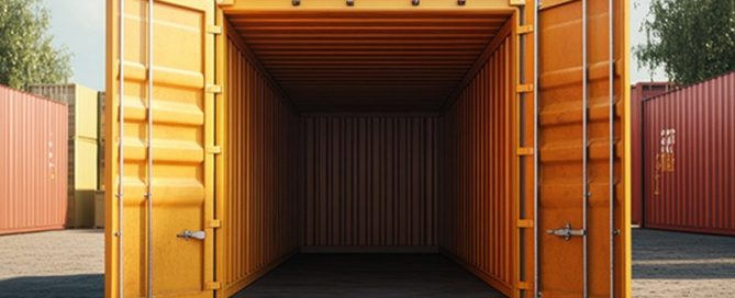 empty logistics shipping container
