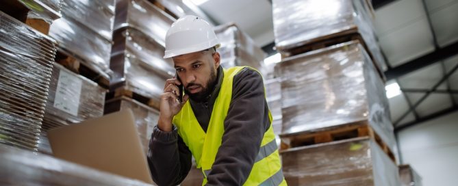 Warehouseman Checking Delivery