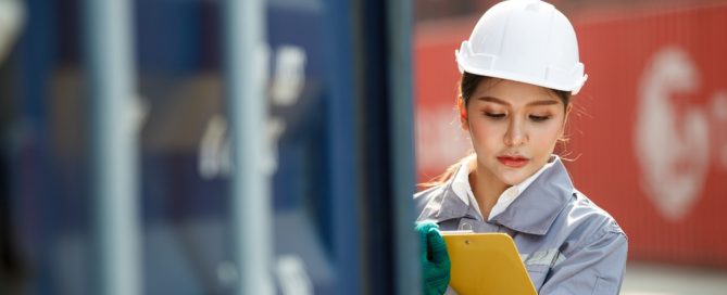 Customs Clearance Officer Checking The Imported Cargo
