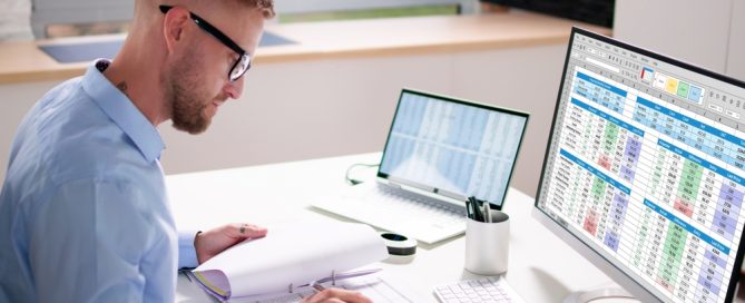 Professional Business Man Doing Invoice Audit