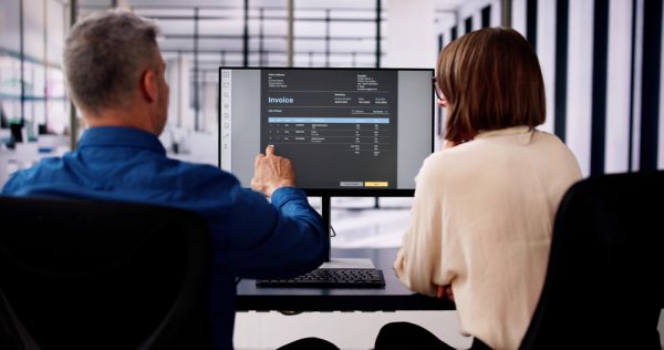 Accountant Using Electronic Invoice